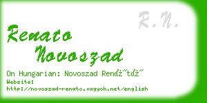 renato novoszad business card